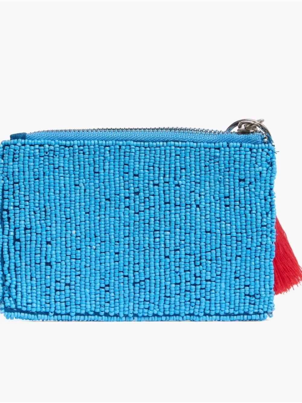 Stripe Lemon Beaded Coin Pouch – Blue Multi NWT | Beaded Zip Pouch 🦞💄